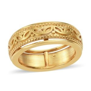 14k YG over Sterling Silver 925 Spinner Ring
